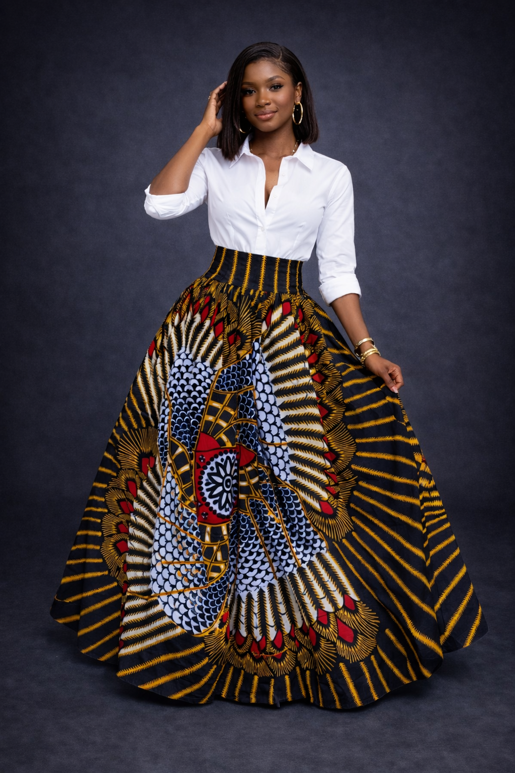 Jupe longue évasée