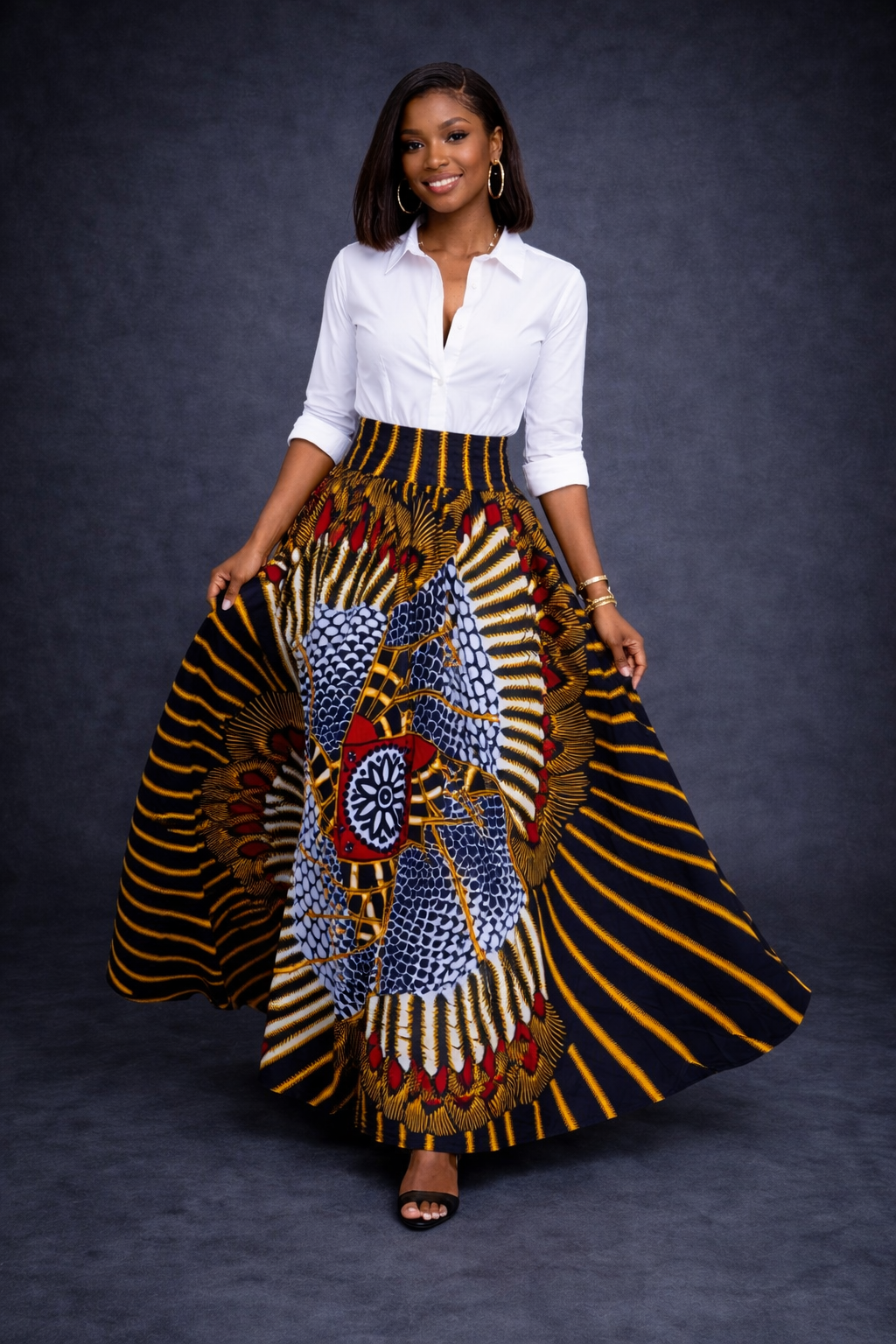 Jupe longue évasée