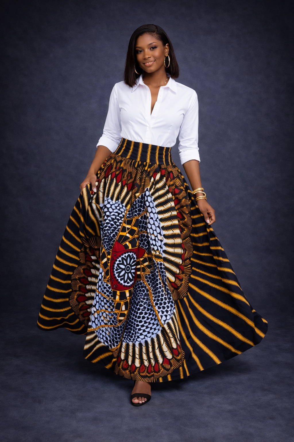 Jupe longue évasée