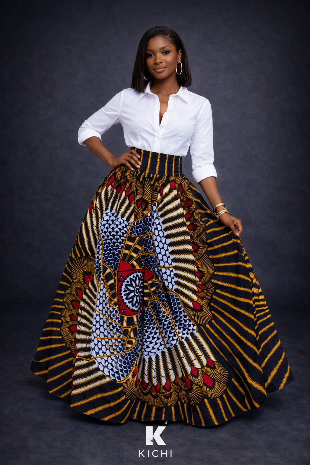 Jupe longue évasée